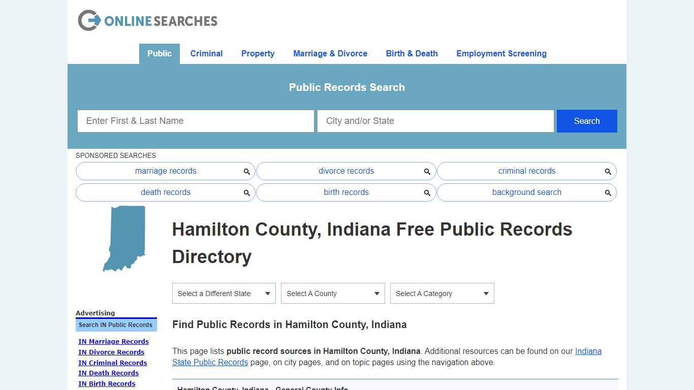 Hamilton County, Indiana Public Records Directory